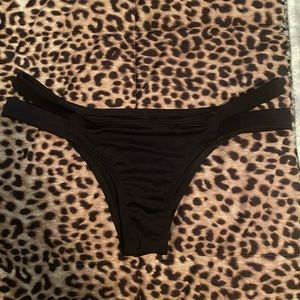 Victoria’s Secret black strappy bikini bottom